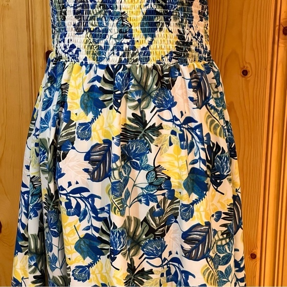 NWT Melloday Smocked Ruffle Cap Sleeve Maxi Dress Sz-S - Picture 3 of 13